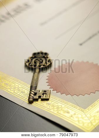 old key on the certificate
