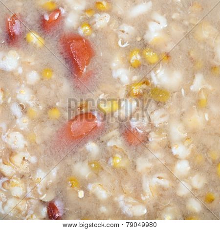 Food Background From Mess Of Pottage