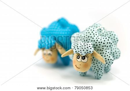 Two toy lamb