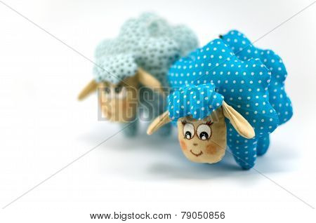 Two toy lamb