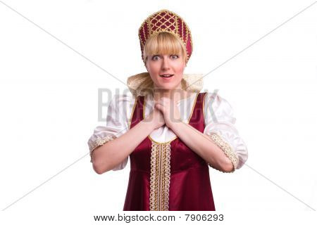 Žena v ruské tradiční kostým