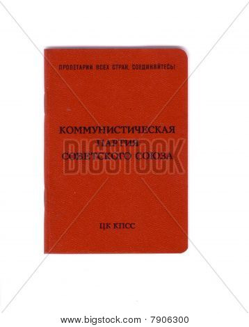 Soviet communist party membership card cover