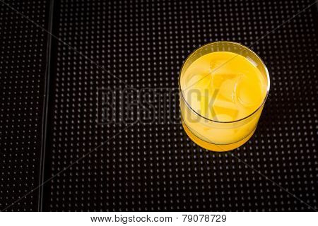 Screw Driver Cocktail On A Bar Ribber Mat