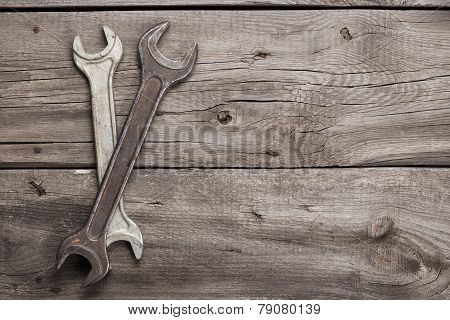 old rusty screw keys