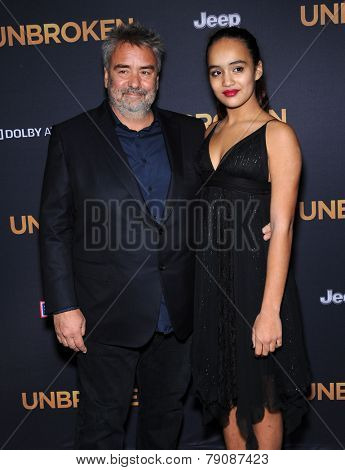 LOS ANGELES - DEC 15:  Luc Besson & Talia Besson arrives to the 