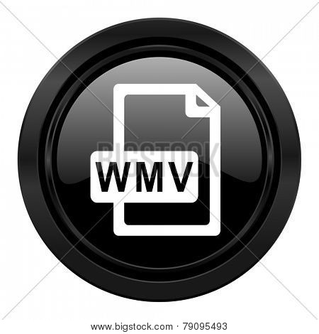 wmv file black icon  