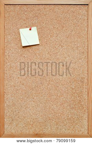 Bulletin Board With A Post It Note
