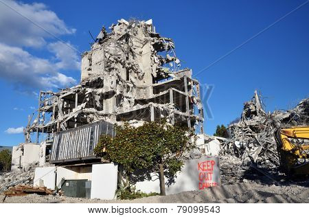 The Destruction Of Terrace On The Park, Christchurch New Zealand