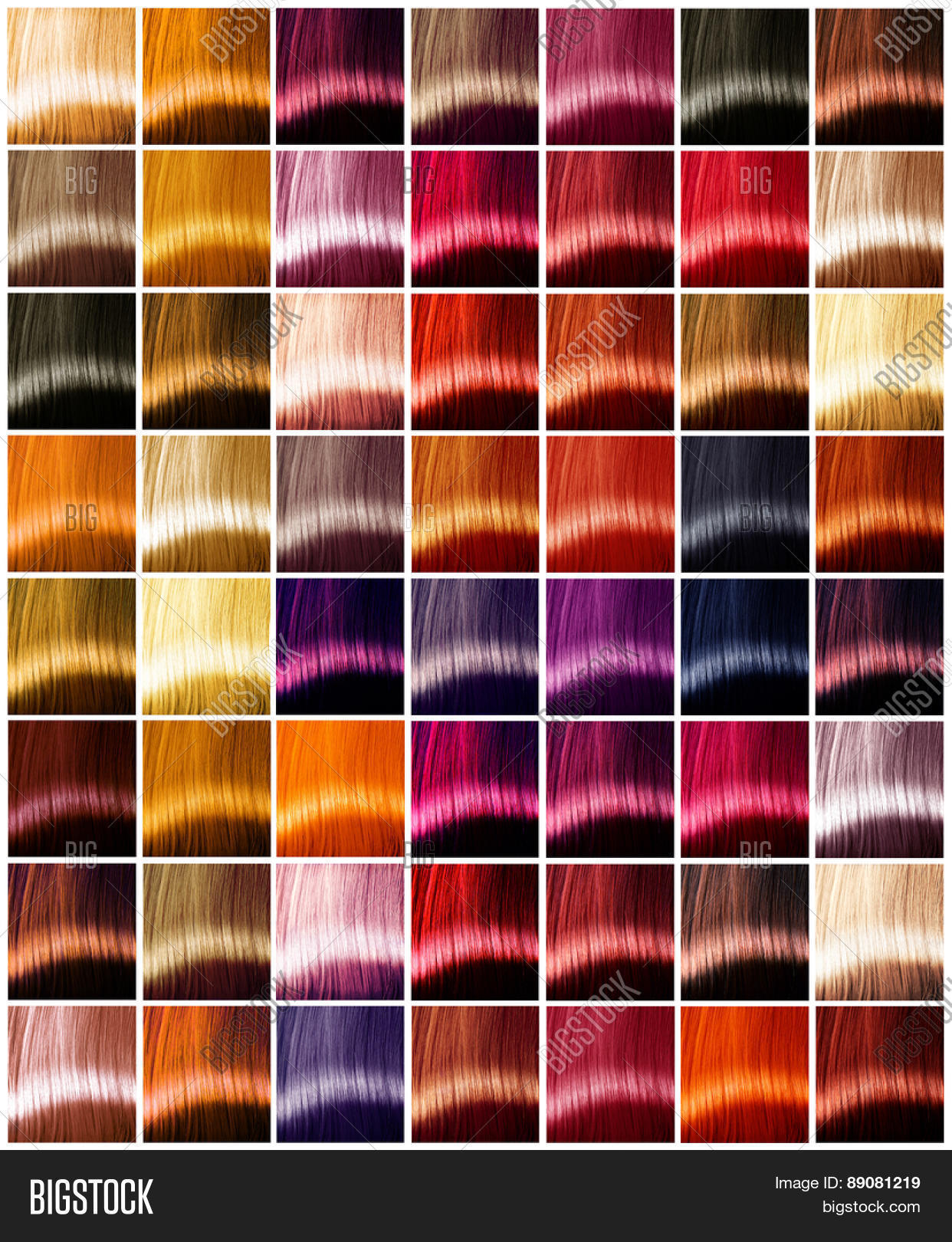 Hair Colors Palette Image Photo Free Trial Stock Hair Colors Palette Image Photo