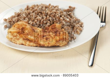 Chicken Meat With Buckwheat Kasha