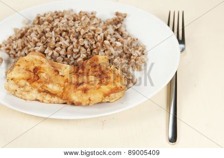 Chicken Meat With Buckwheat Kasha