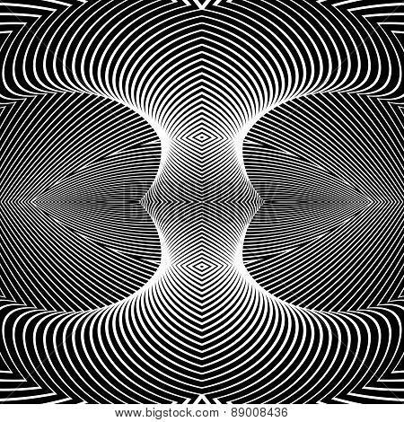 Design Monochrome Movement Illusion Background
