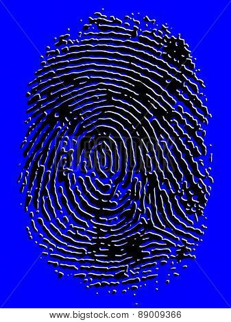 Embossed Vector Fingerprint-  Very accurately scanned and traced ( Vector is transparent so it can be overlaid on other images, vectors etc.)

