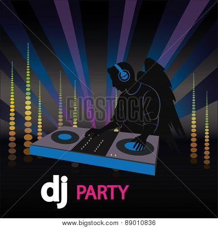 the poster of the DJ with wings