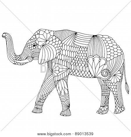 Fantasy patterned elephant