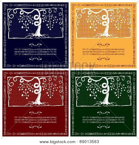 Wine grape by sort covers illustration