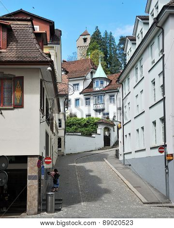 View of the street of Luzerne
