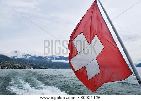View Of The City Of Lake Geneva, Switzerland.