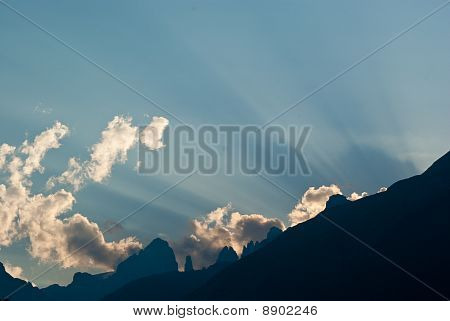 Montagne de rayons