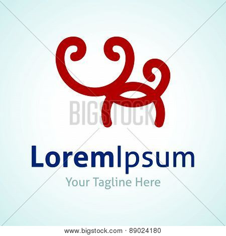 Abstract theatre visual art expression vector logo icon