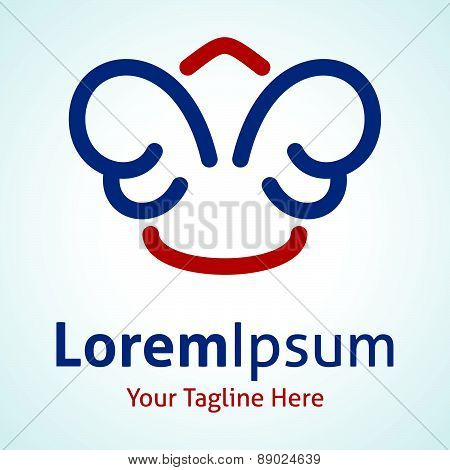 Fly angel creativity wing success in life vector logo icon