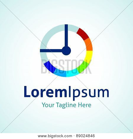 Time for success is now vector logo icon