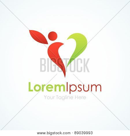 Love show me world heart shape element icons business logo