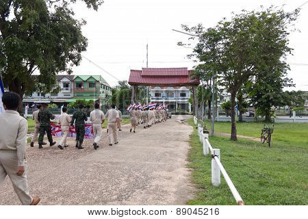 Village Headman And Leader Went On A Campaign In The District