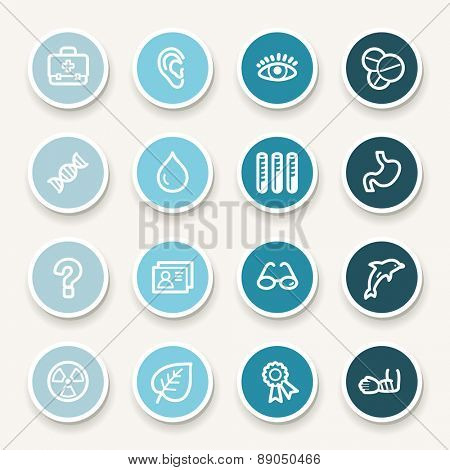 Medicine web icons set