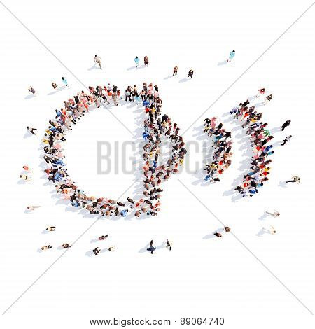 people in the form of sound icon.