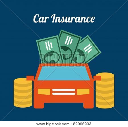 insurance design over  blue background vector illustration