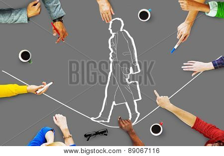 Risk Management Insurance Safety Unsteady Concept