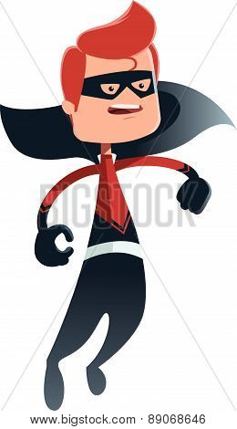 Super man masked hero vector illustration cartoon character