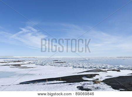 Shore of the Baltic Sea in March.