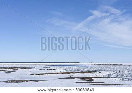 Shore of the Baltic Sea in March.