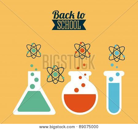 school design over  yellow background vector illustration