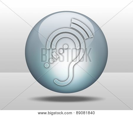 Icon, Button, Pictogram Hearing Impairrment