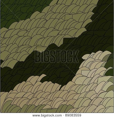 Abstract The Broad Strokes Wood Brown And Yellow