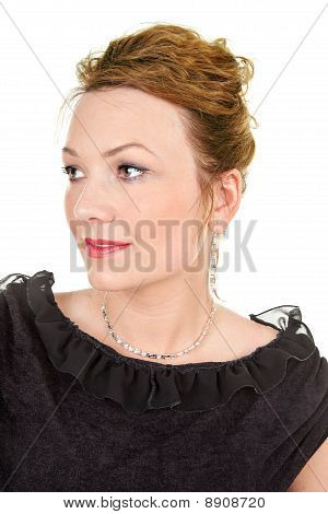Retrato de uma senhora em estilo Retro