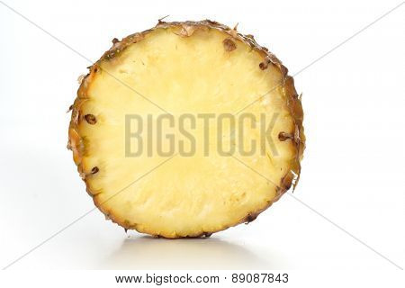 Pineapple on white backgroubd - close up