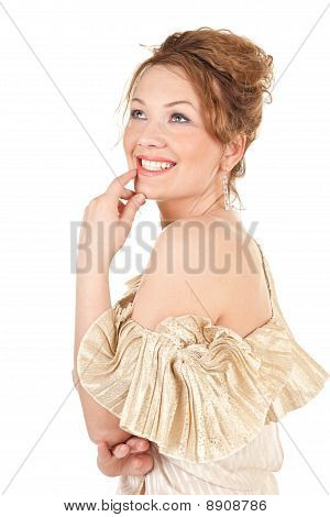 Retrato de uma senhora em estilo Retro