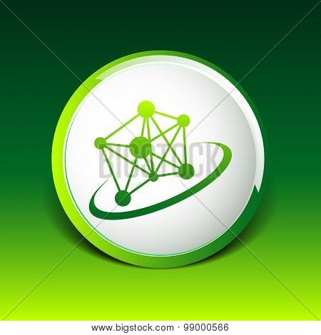 Molecule icon atom chemistry vector symbol element