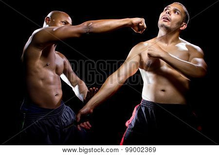 Martial Arts Instructor Demonstrating Knife Self Defense