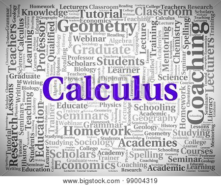 Calculus Word Indicates Algebra Figures And Words