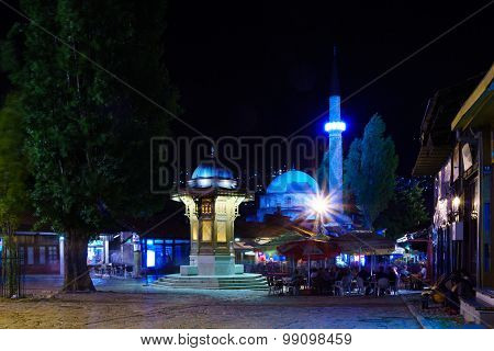 Sebilj And Street Scene, Sarajevo