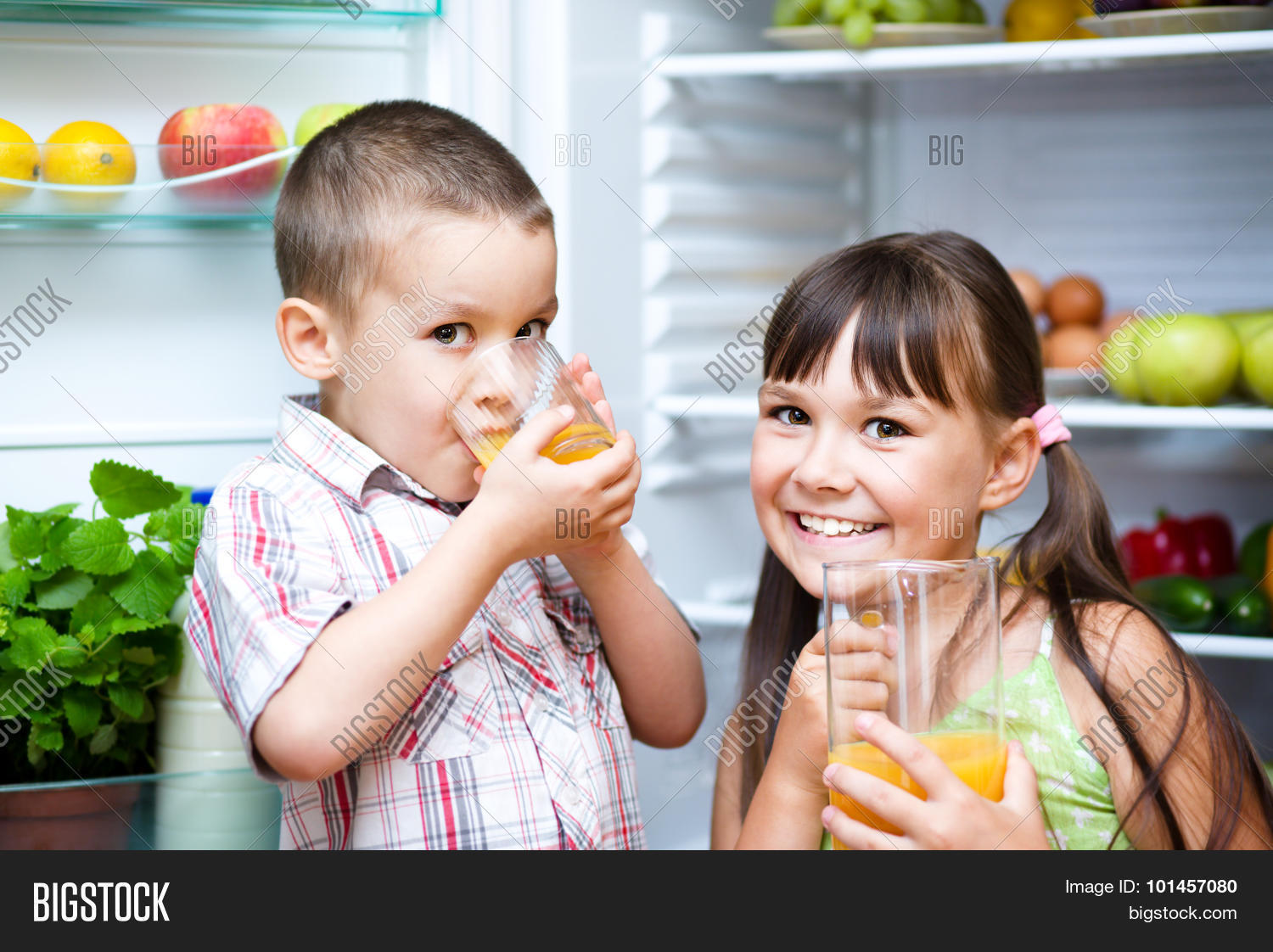 Children Drink Juice Image & Photo (Free Trial) Bigstock