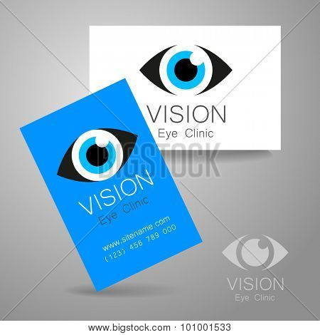 Vision - eye clinic logo. Design corporate identity for the the optics, medical center, shops glasses and lenses etc.