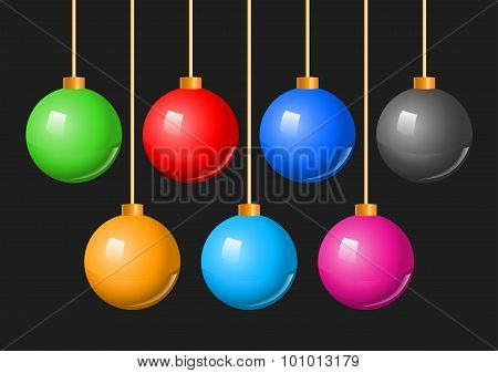 Colorful Christmas Balls Bauble Set