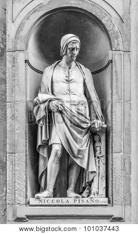 Statue Of Niccola Pisano In Florence