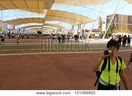 Milan, Italy - 8Th September, 2015. Expo Milano. Main Street Called Decumano